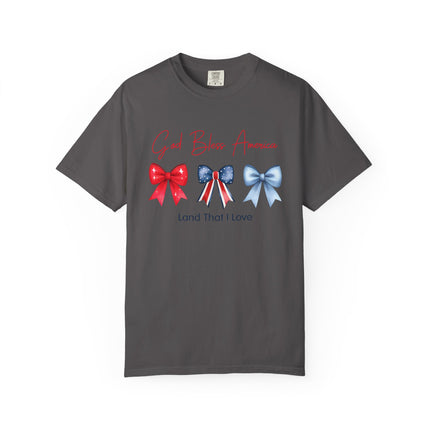 God Bless America Bow Tee