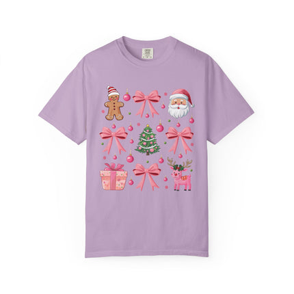 Pink Christmas Icons Tee