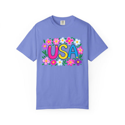 Floral USA Bloom Tee