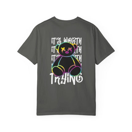 Worth Trying Neon Teddy Tee
