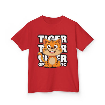 Tiger Optimistic Cat Kids T-Shirt