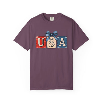 USA Gift Box Bow Tee