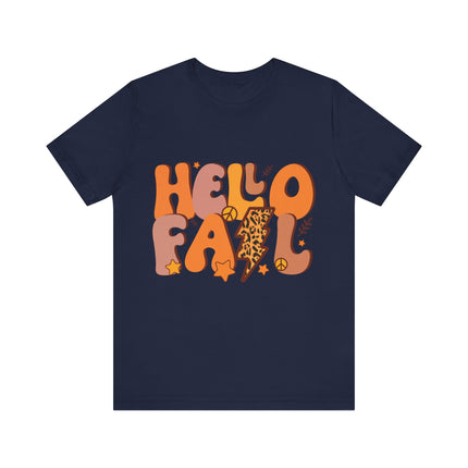 Hello Fall Leopard Bolt Tee