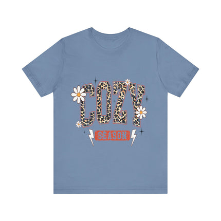 Cozy Season Leopard Letter Tee