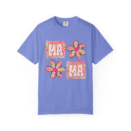 Checkered Floral Mama Tee