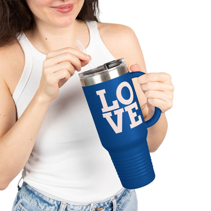 Minimalist LOVE Insulated Travel Mug – 40oz