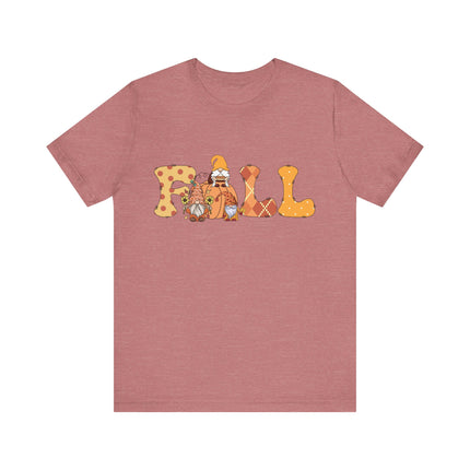Fall Gnomes Letter Tee