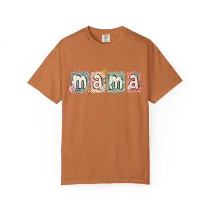 Floral Block Mama Tee