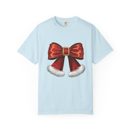 Santa Bow Velvet Tee