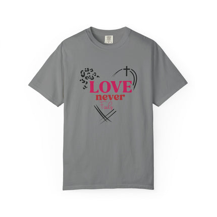 Love Never Fails Heart Tee