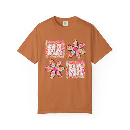 Checkered Floral Mama Tee