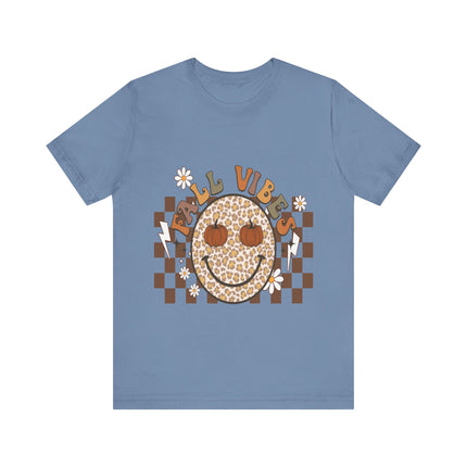 Leopard Smiley Fall Vibes Tee