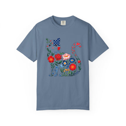 Floral Americana Cat Tee