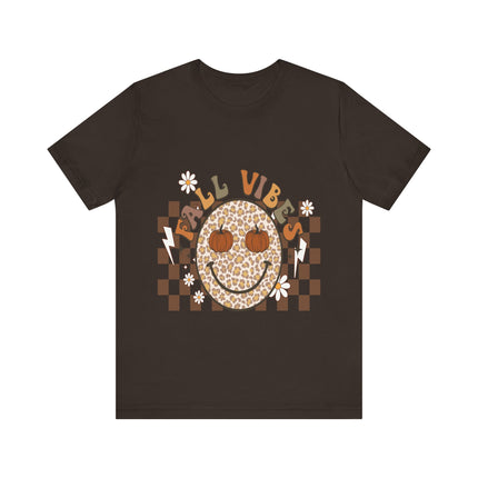 Leopard Smiley Fall Vibes Tee