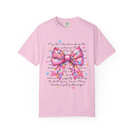 Pink Blessings Christmas Tee