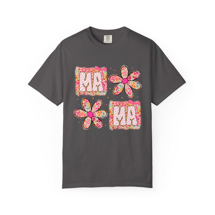 Checkered Floral Mama Tee