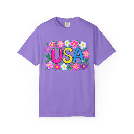 Floral USA Bloom Tee