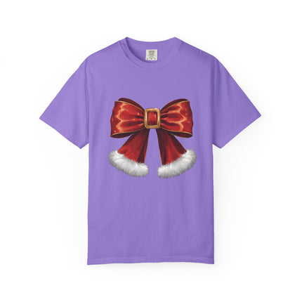 Santa Bow Velvet Tee