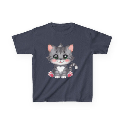 Cute Gray Kitten Kids T-Shirt