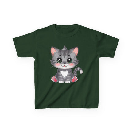 Cute Gray Kitten Kids T-Shirt