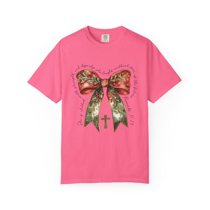 Proverbs 31 Bow Christmas Tee