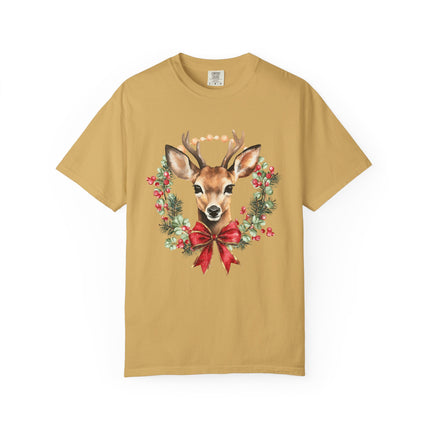 Rustic Reindeer Wreath Tee