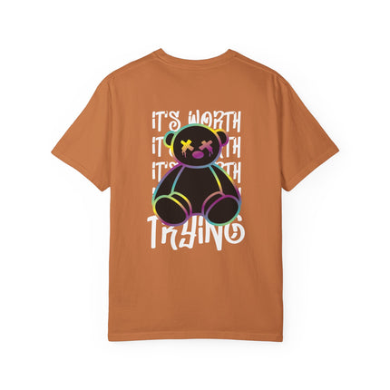 Worth Trying Neon Teddy Tee