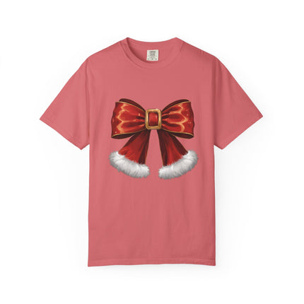 Santa Bow Velvet Tee