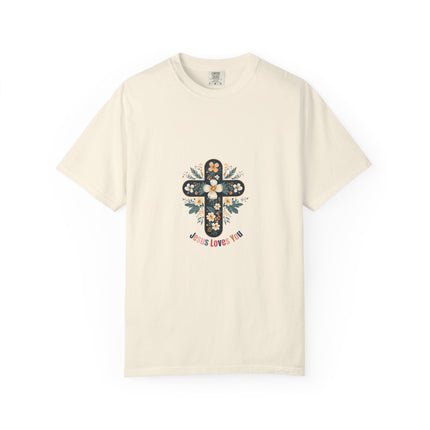 Floral Cross Jesus Tee