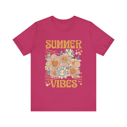 Smiley Floral Summer Vibes Tee