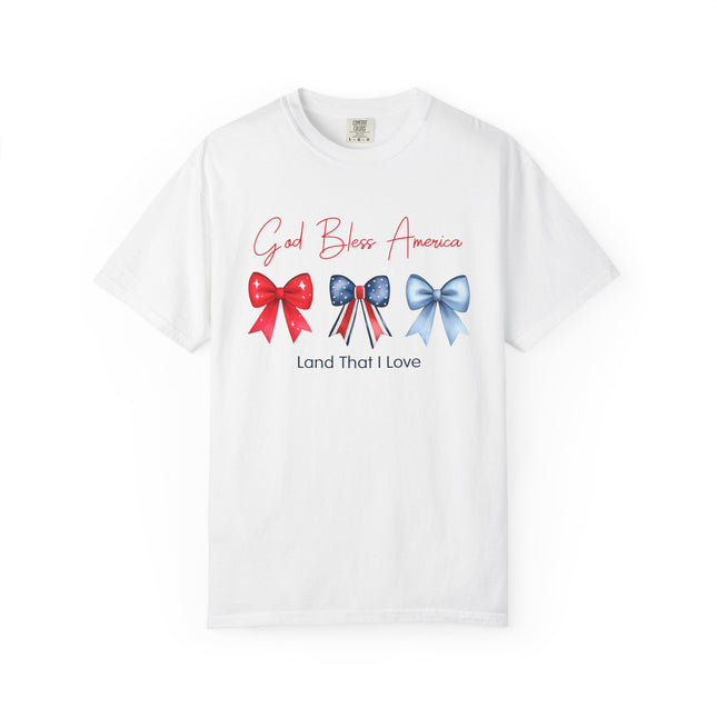 God Bless America Bow Tee