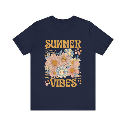 Smiley Floral Summer Vibes Tee