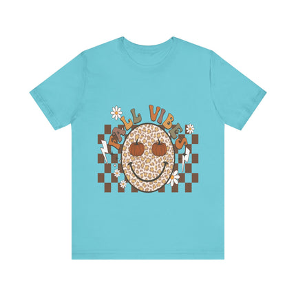 Leopard Smiley Fall Vibes Tee
