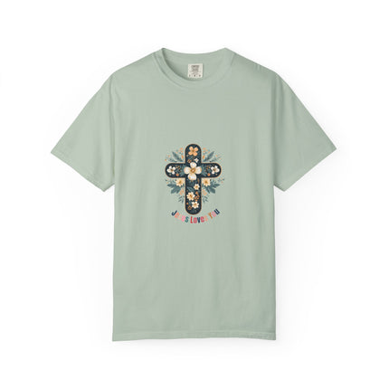 Floral Cross Jesus Tee