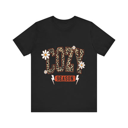 Cozy Season Leopard Letter Tee