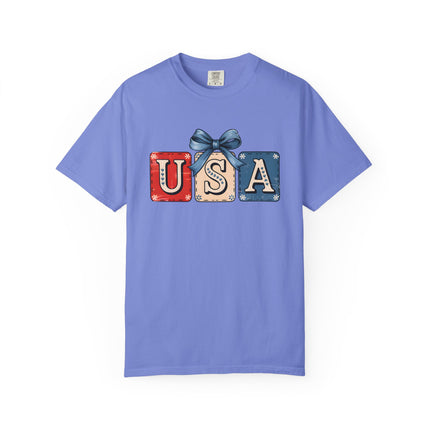 USA Gift Box Bow Tee