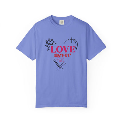 Love Never Fails Heart Tee