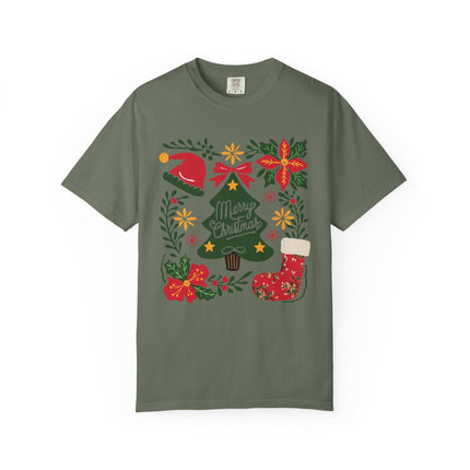 Floral Christmas Charm Tee