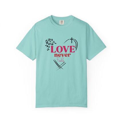 Love Never Fails Heart Tee
