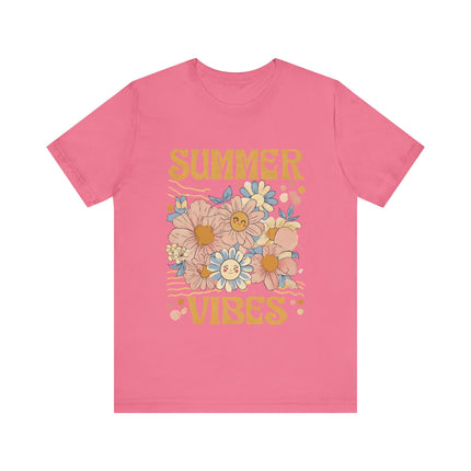Smiley Floral Summer Vibes Tee