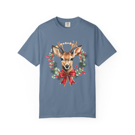 Rustic Reindeer Wreath Tee