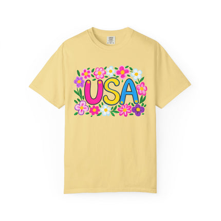 Floral USA Bloom Tee