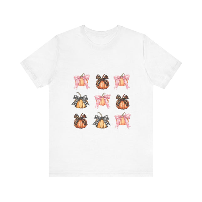 Pumpkin Bow Grid Tee