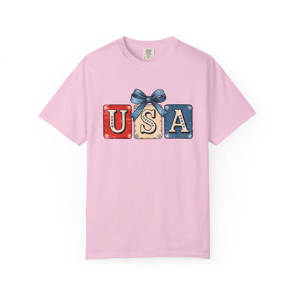 USA Gift Box Bow Tee