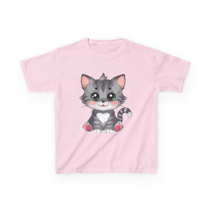 Cute Gray Kitten Kids T-Shirt