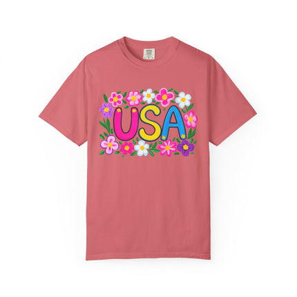 Floral USA Bloom Tee