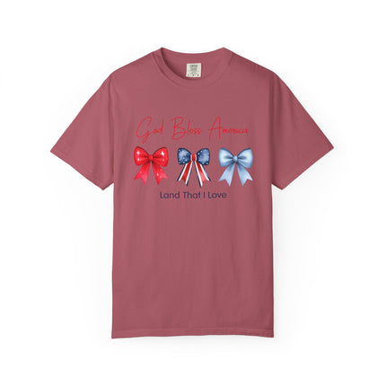 God Bless America Bow Tee