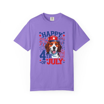 Beagle Fireworks 4th of July Tee