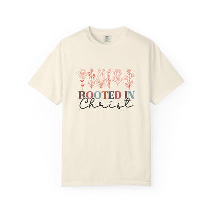 Rooted in Christ Floral Tee
