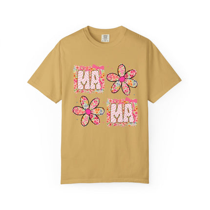 Checkered Floral Mama Tee